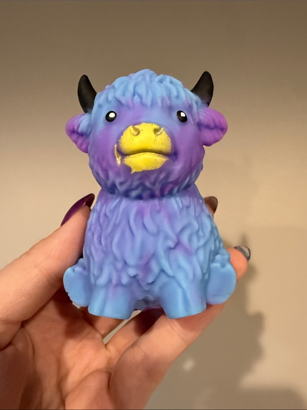 3” Tye Died Highland Cow Squish - 3 Colors - No Cancels